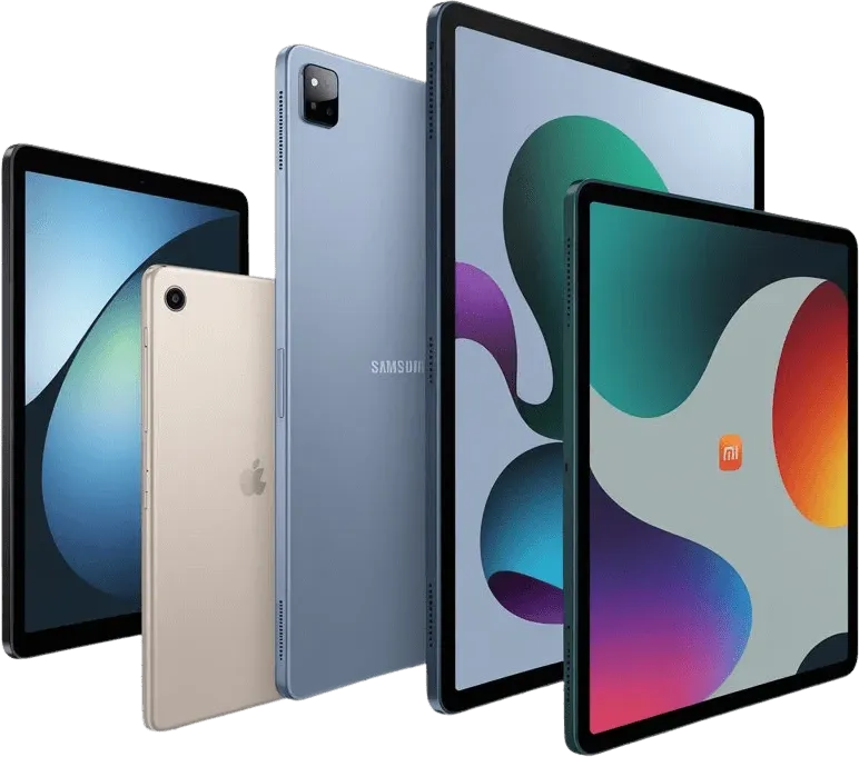 Tablets de diferentes tamanhos e modelos